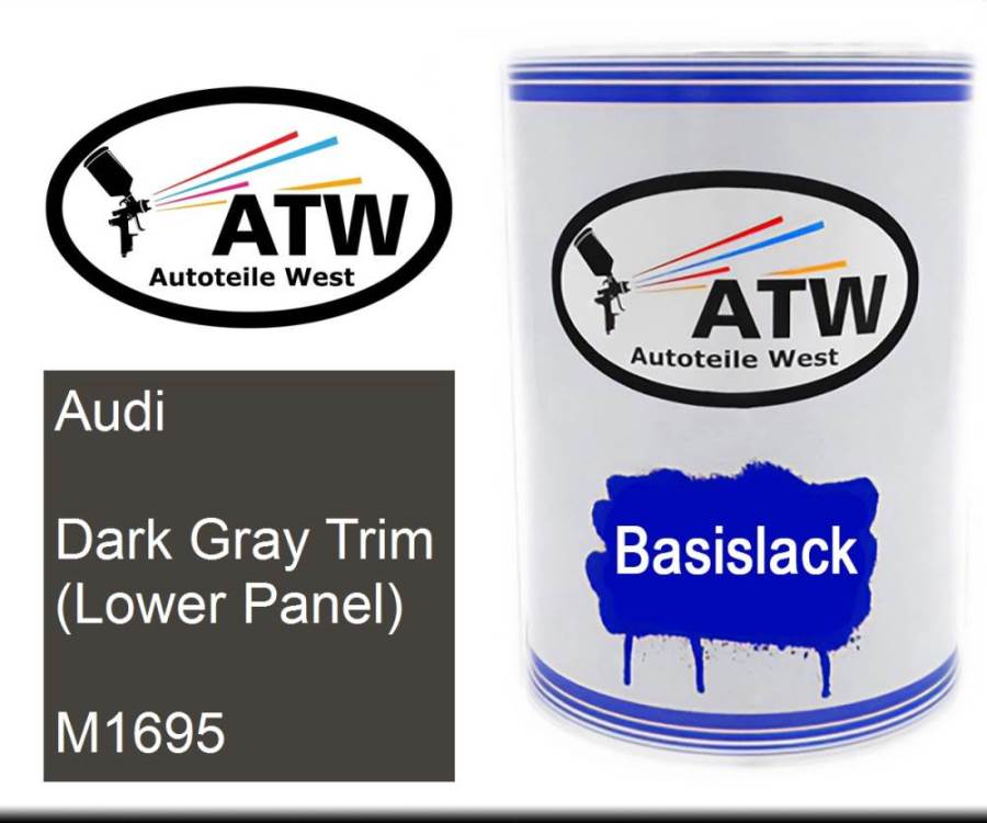 Audi, Dark Gray Trim (Lower Panel), M1695: 500ml Lackdose, von ATW Autoteile West.